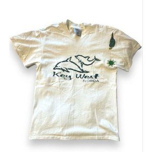 Vintage Key West Florida T Shirt Oneita 50Plus Sailing Boat Single Stitch Beach